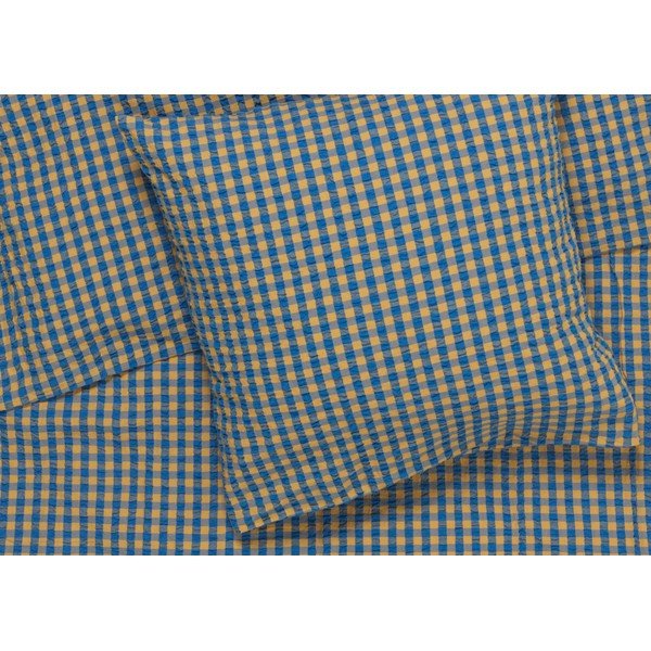 Biancheria da letto in crêpe giallo e blu per letto singolo 140x200 cm Bæk&Bølge - JUNA-image-2