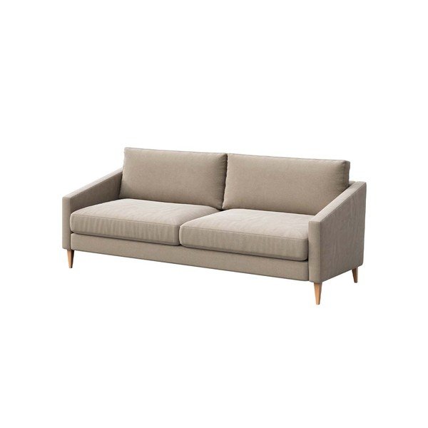 Divano in velluto beige 200 cm Karoto - Ame Yens-image-2