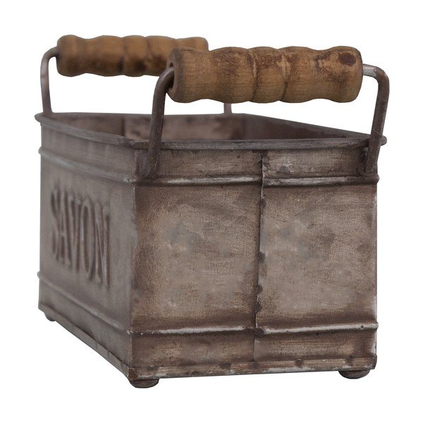 Dispenser di sapone in metallo grigio scuro - Antic Line-image-1