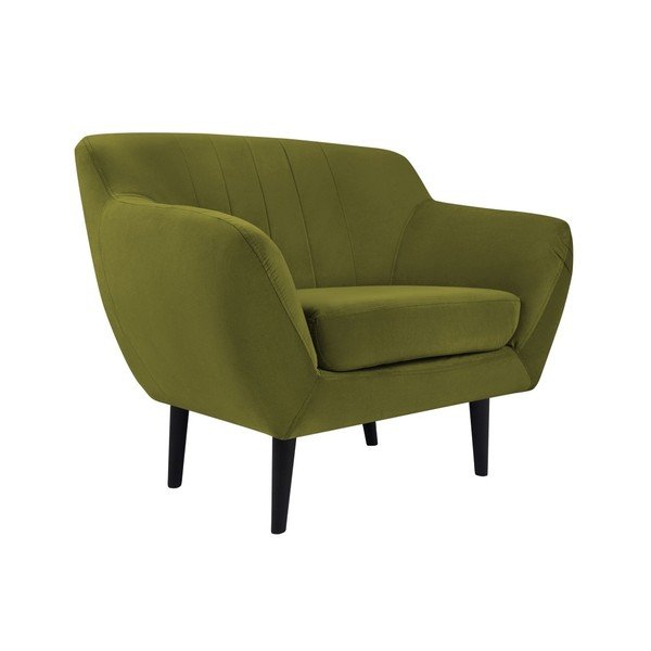 Poltrona in velluto verde Toscane - Mazzini Sofas-image-2