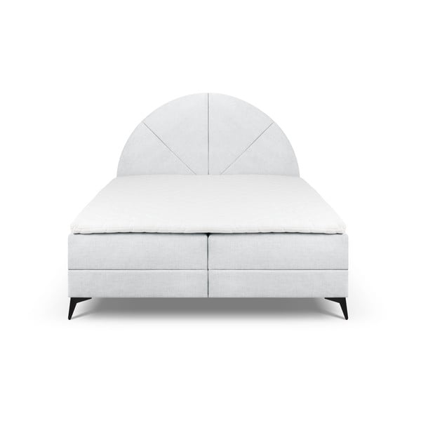 Letto boxspring grigio chiaro con contenitore 160x200 cm Sunset - Cosmopolitan Design-image-2