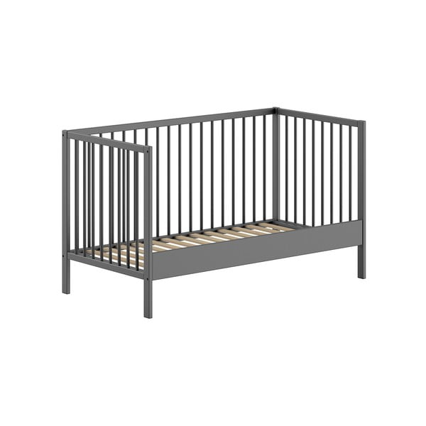 Lettino color antracite in pino massiccio 70x140 cm DINO – Vipack-image-2