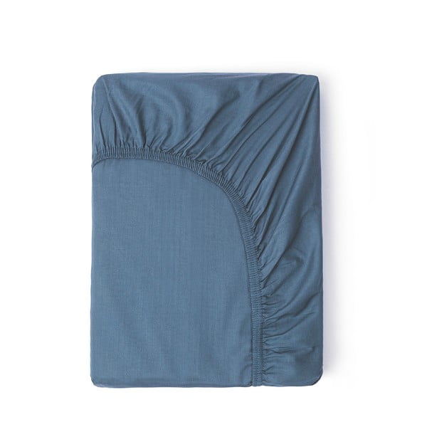 Lenzuolo blu in cotone sateen elasticizzato, 160 x 200 cm - HIP