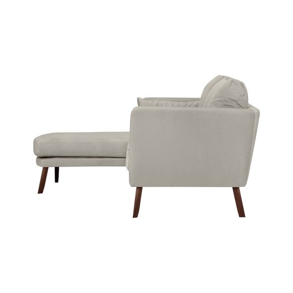 Divano a tre posti Elena, beige chiaro, con lettino nell'angolo a sinistra - Mazzini Sofas-image-4