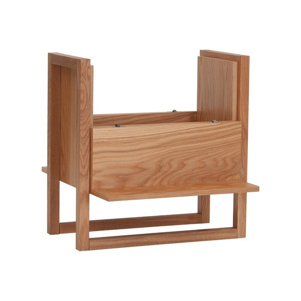Mobile da vino in legno di quercia in colore naturale 59x60 cm NewEst - Woodman-image-4