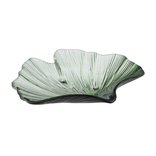 Vassoio decorativo in vetro 16x17 cm Gingko - Ixia
