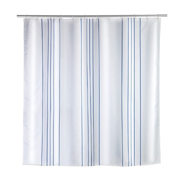 Tenda da doccia Line Blue, 180 x 200 cm Linen - Wenko