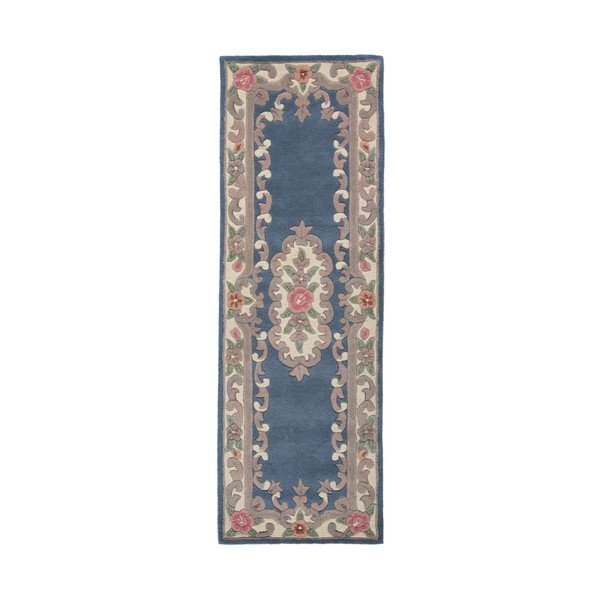 Tappeto in lana blu 67x210 cm Aubusson - Flair Rugs