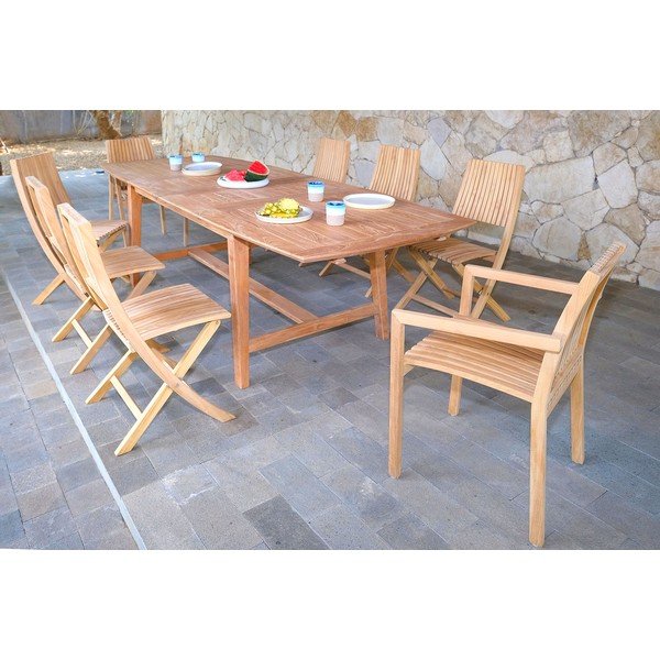 Set di 2 sedie da giardino in legno in colore naturale Navy - Ezeis-image-1