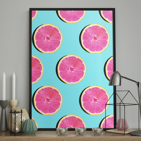 Poster da parete in cornice GRAPEFRUIT/TECHNICOLOR, 40 x 50 cm Grapefruit - DecoKing