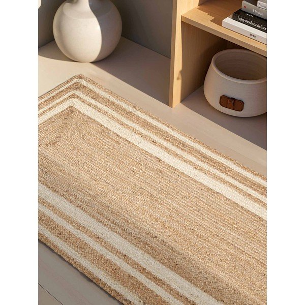 Passatoia color crema/di colore naturale in iuta reversibile/tessuta a mano 70x200 cm Jutta – Hanse Home-image-2