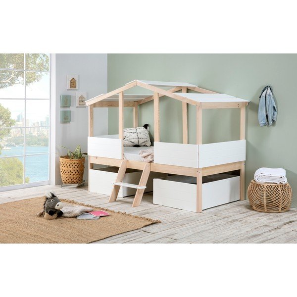 Cassetti bianchi sotto il letto dei bambini 2 pezzi Parma - Marckeric-image-4