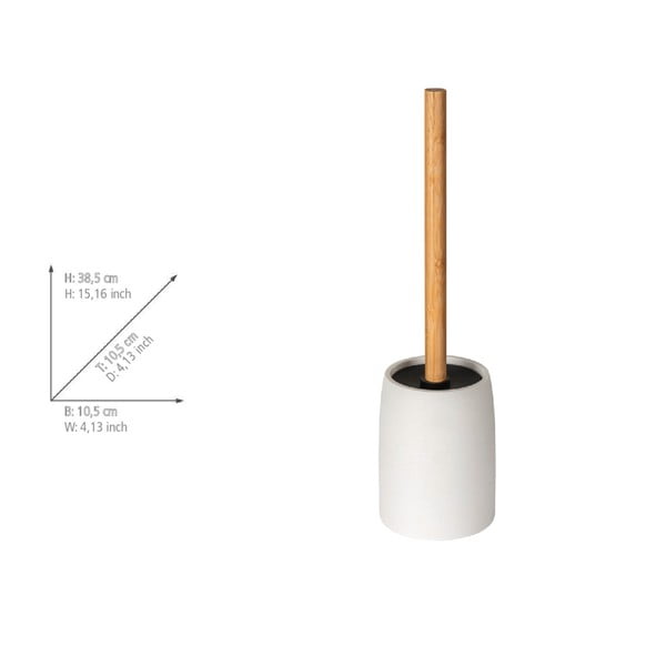 Scopino WC bianco opaco in poliresina Altavalle – Wenko-image-3