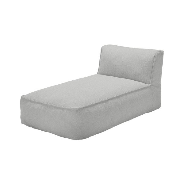 Modulo per divano da esterno grigio chiaro (con chaise lounge) con rivestimento in bouclé Grow – Blomus-image-1