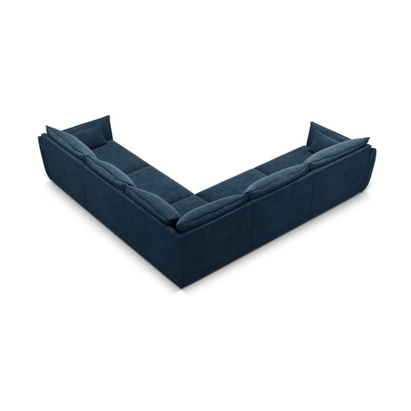 Divano angolare blu scuro (variabile) Vanda - Mazzini Sofas-image-3