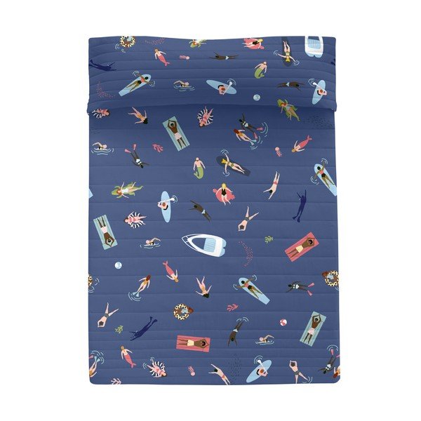 Copriletto trapuntato blu 180x260 cm Sea party - Aware-image-2