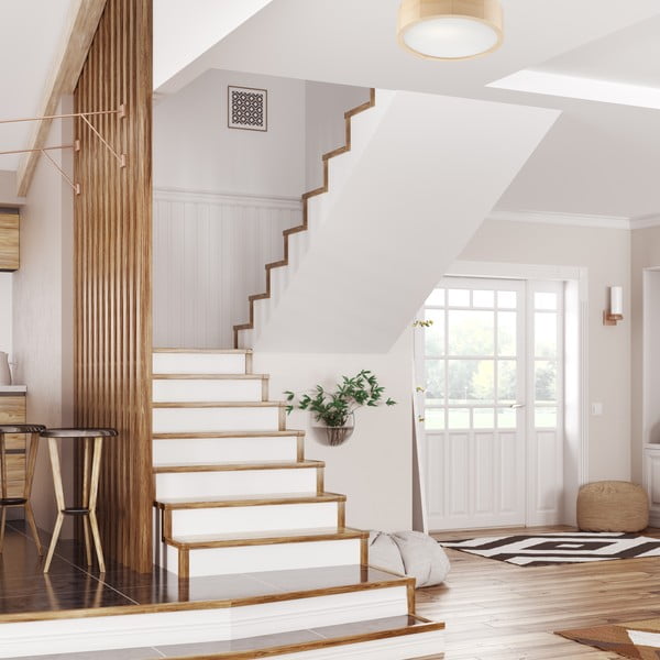 Lampada da soffitto marrone chiaro con paralume in vetro ø 27 cm Eveline - LAMKUR-image-2