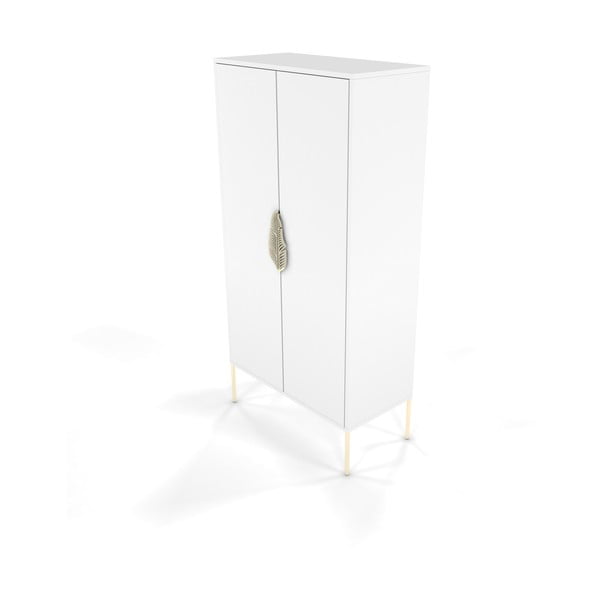 Armadio bianco 80x160 cm Merlin - Skandica-image-3