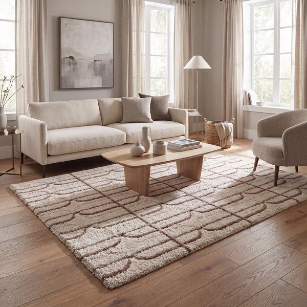 Tappeto color crema/marrone chiaro 120x170 cm Ember – Universal-image-1