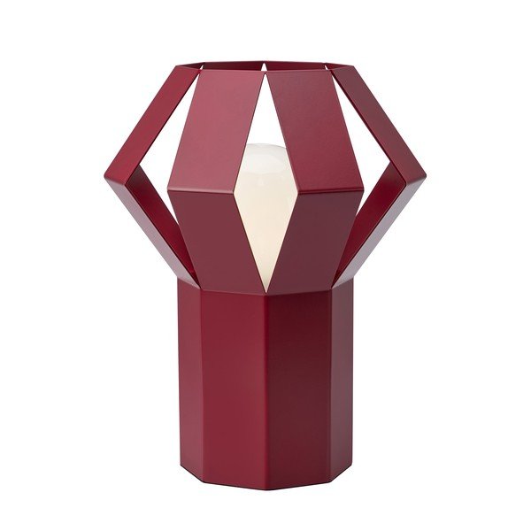 Lampada da tavolo rossa in metallo con paralume in metallo (altezza totale 27 cm) Octa – Markslöjd