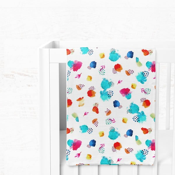 Coperta per bambini bianca in mussola 75x100 cm Summer – Mijolnir-image-3