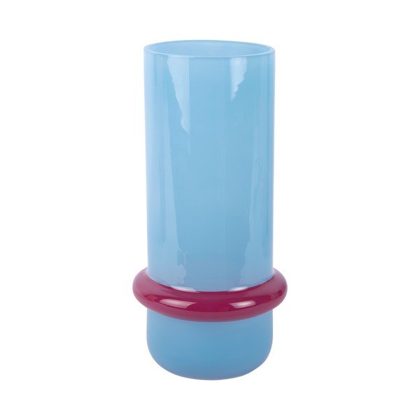 Vaso azzurro in vetro (altezza totale 28 cm) Animado Anillo – PT LIVING