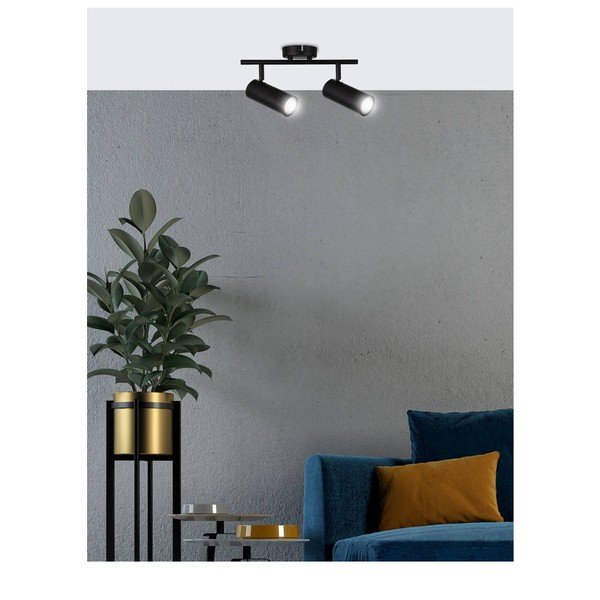 Faretto nero in metallo 9x36 cm Colly – Candellux Lighting-image-1