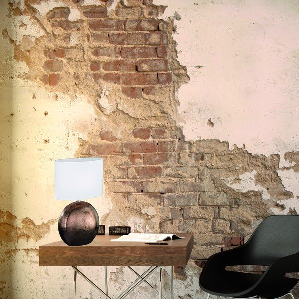 Lampada da tavolo bianco-marrone, altezza 53 cm Foro - Fischer & Honsel-image-3