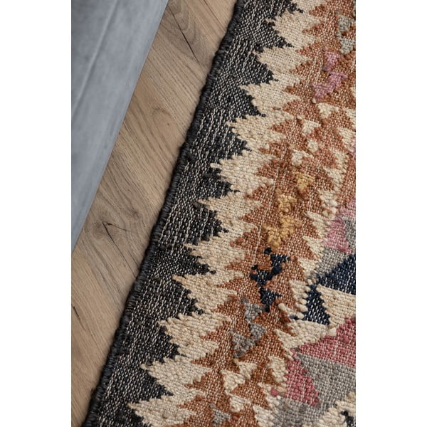 Tappeto grigio in iuta tessuto a mano 200x300 cm Roya Parsa – Elle Decoration-image-4