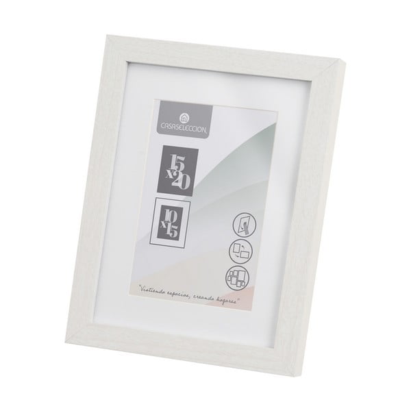 Cornice bianca verticale con sostegno/da appendere 17,5x22,5 cm Sencillo – Casa Selección