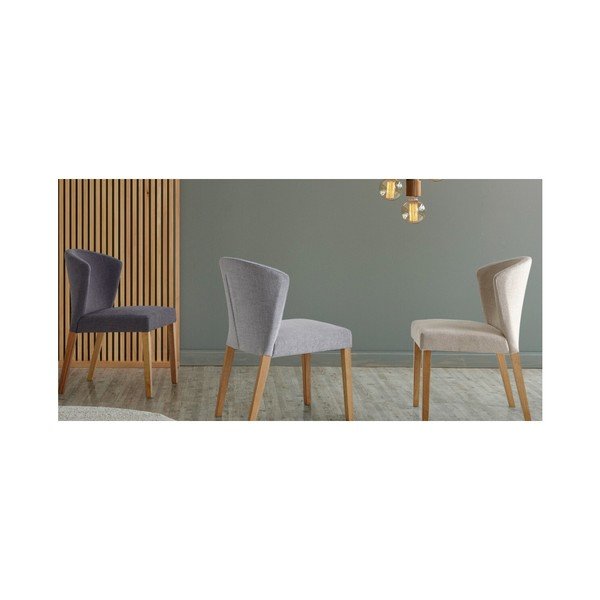 Set di 2 sedie da pranzo grigio chiaro Alina - sømcasa-image-1