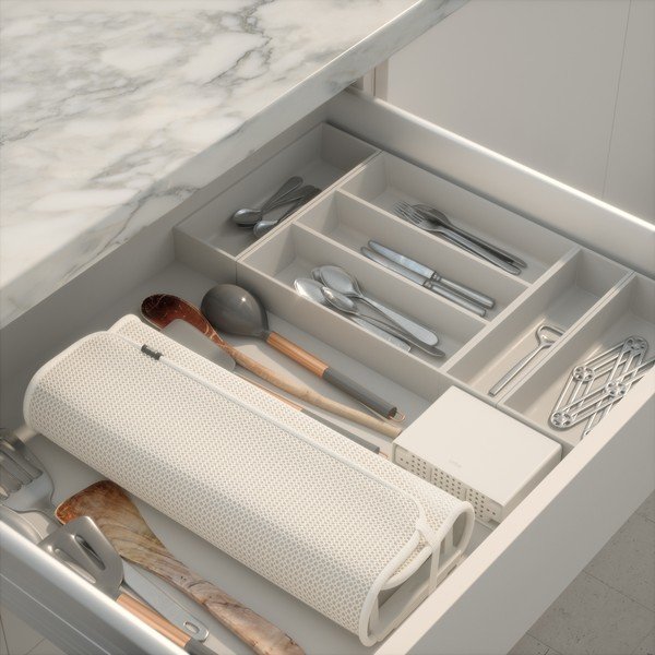 Tappetino scolapiatti beige in plastica 61x43 cm Udry – Umbra-image-4