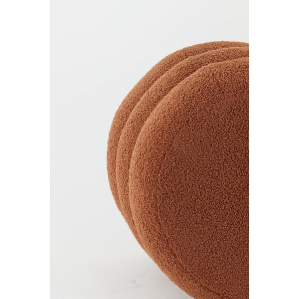 Sgabello in tessuto bouclé arancione Kimi - Light & Living-image-4