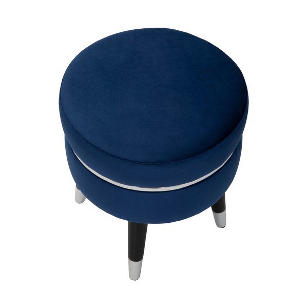 Pouf in velluto blu Paris - Mauro Ferretti-image-3