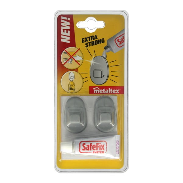 set di fissaggio senza foratura 2 pz - Metaltex-image-2