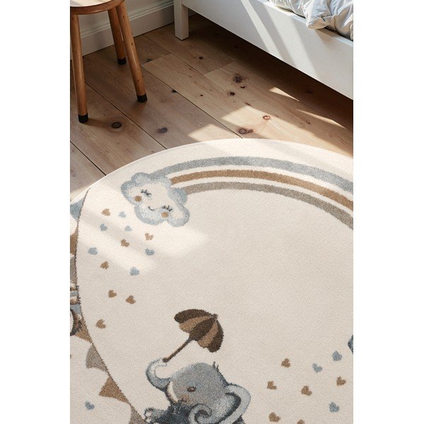 Tappeto per bambini crema ø160 cm Walk like an Elephant Rainbow - Villeroy&Boch-image-4