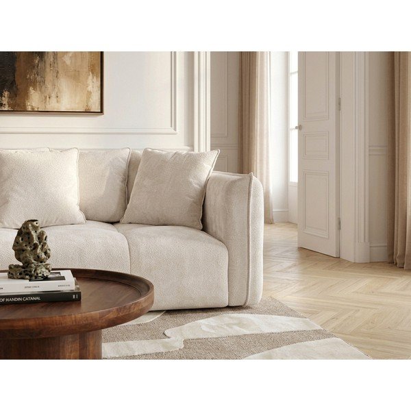 Divano bianco con rivestimento in ciniglia Harlem – Bobochic Paris-image-2