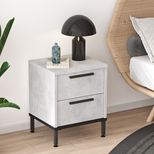 Comodino grigio chiaro Signor - Kalune Design-image-1