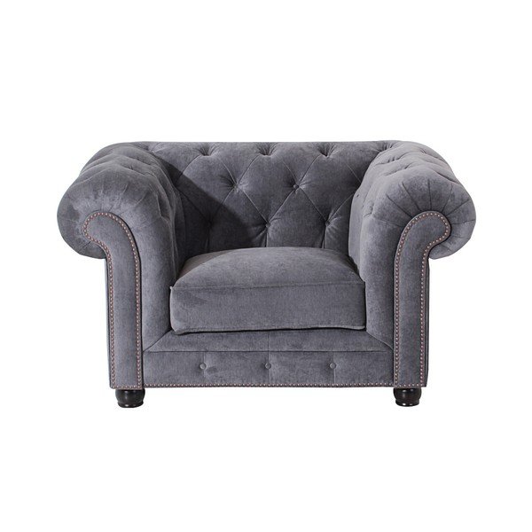 Poltrona grigia Orleans Velvet - Max Winzer