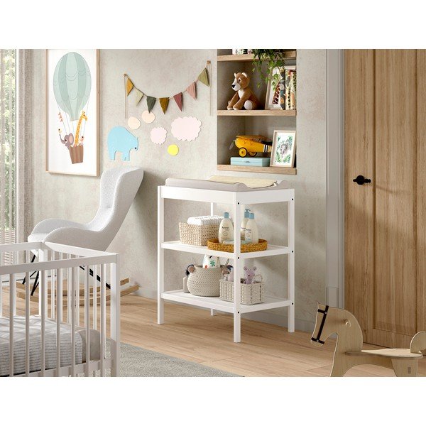 Fasciatoio bianco in faggio massiccio Dino – Vipack-image-1