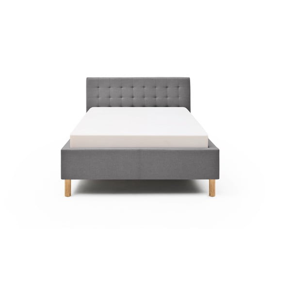 Letto singolo imbottito grigio chiaro rete non inclusa 120x200 cm Malin – Meise Möbel-image-2