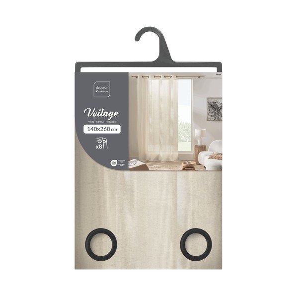 Tenda color crema 140x260 cm Sanya – douceur d'intérieur-image-3
