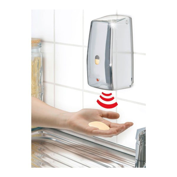 Dosatore di sapone liquido per luce infrarossa in cromo Treviso - Wenko-image-1