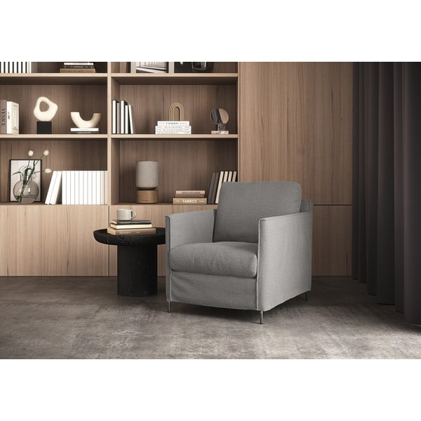 Poltrona grigia Petito - Furninova-image-1