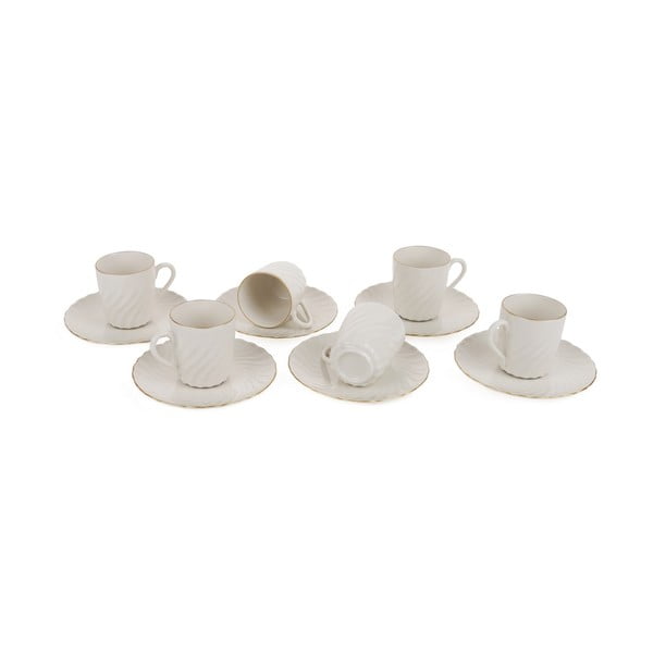 Set di 6 tazze in porcellana con piattino Agathon, 50 ml - Kütahya Porselen