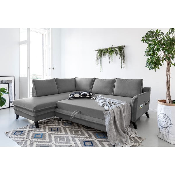 Divano letto angolare grigio L, angolo sinistro Charming Charlie - Miuform-image-3