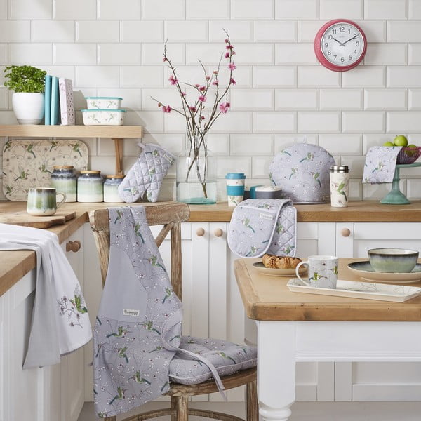 Set di strofinacci con grembiule e guanto da forno Hummingbirds - Cooksmart ®-image-1