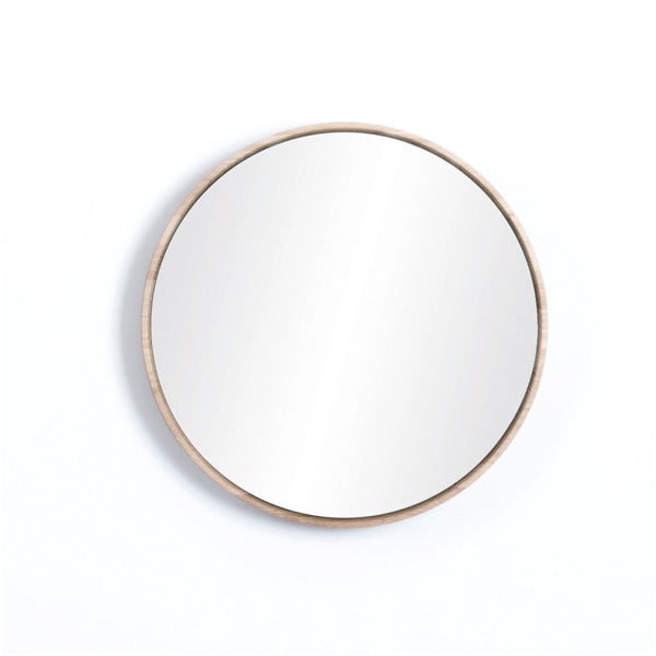 Specchio da parete con cornice in rovere massiccio , ⌀ 22 cm Look - Gazzda-image-1