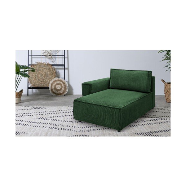 Modulo divano in velluto a coste verde, angolo sinistro Nihad modular - Bobochic Paris-image-1