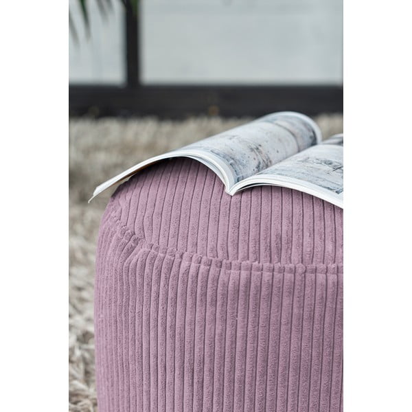 Puof a sacco viola con rivestimento in velluto a coste Mini – SLOWDOWN-image-1